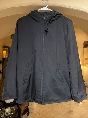 GAP Black Hooded Windbreaker Jacket